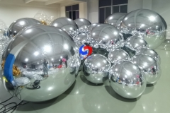  80cm -300cm Giant PVC Gold Silver Mirror Decoration Sphere Silver Mirror Finish Inflatable Decoration Sphere