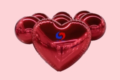 VALENTINE'S Day Party Events Decorations hanging Large Inflatable chrome Heart Big Shiny Heart-Custom Color Available