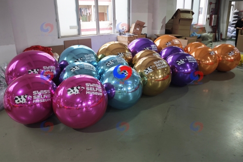 CE norm superior quality all the available colours decor inflatable mirror balls BIG Shiny mirrorballs with logo