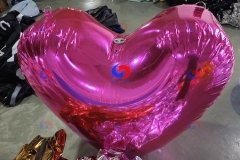 Wedding Valentine's Day Holiday Celebration Decoration Big shiny chrome heart model red purple pink inflatable big heart