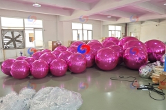 Bespoke balloons stylist & event planner custom big shiny inflatable rose red balloon mirror balls for party decorate