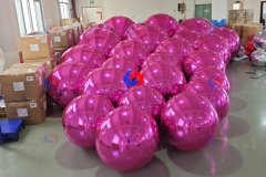 Bespoke balloons stylist & event planner custom big shiny inflatable rose red balloon mirror balls for party decorate
