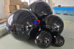 0.4, 0.6, 0.9, 1.2, 1.5m dark pvc solid black color Disco party decoration big shiny inflatable mirror balls for advertising