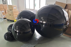 0.4, 0.6, 0.9, 1.2, 1.5m dark pvc solid black color Disco party decoration big shiny inflatable mirror balls for advertising