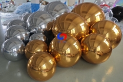 0.6, 0.8, 1,1.2 ,1.5m giant decor inflatable shiny mirror balls big size silver gold chrome balloon with pump blow up