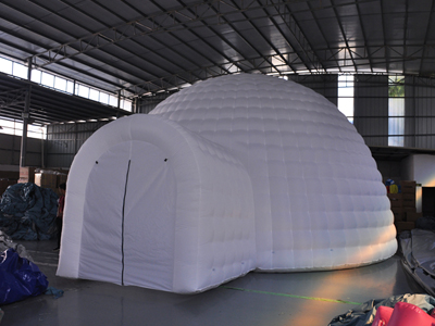 9m Dia. *2.5m Entrance inflatable dome tent to United Kingdom