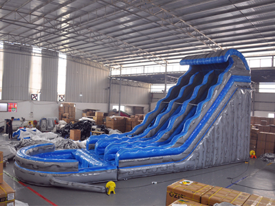 Big wave double lane inflatable water slide to United States