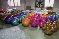 CE norm superior quality all the available colours decor inflatable mirror balls BIG Shiny mirrorballs with logo